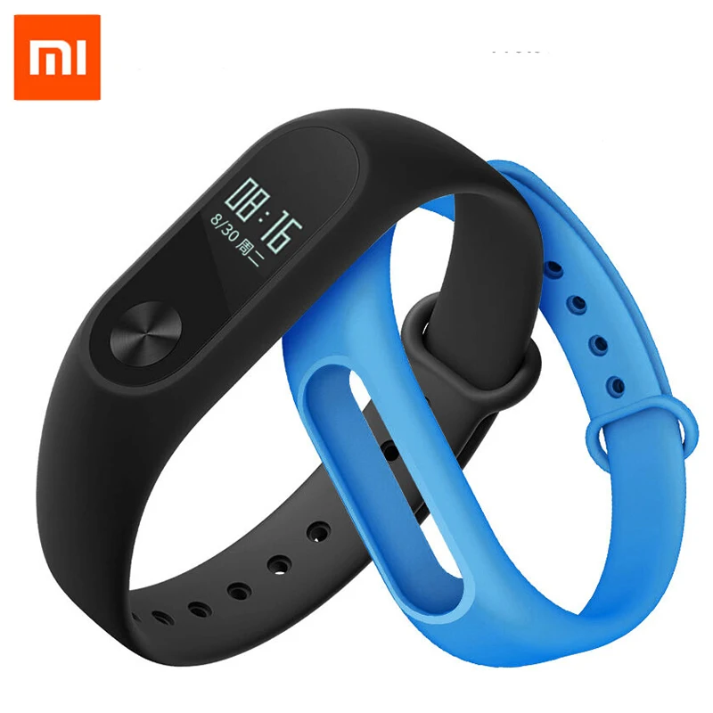 Оригинальный умный фитнес браслет Xiaomi Mi Band 2 OLED с сенсорной панелью монитором сна