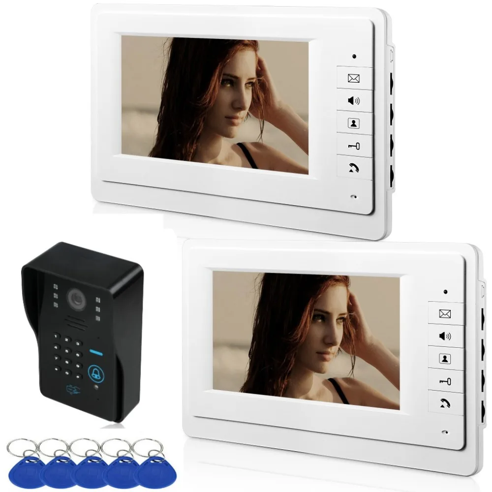 SmartYIBA 7 &quotTFT lcd беспроводной RFID пароль дистанционного проводной видео домофон