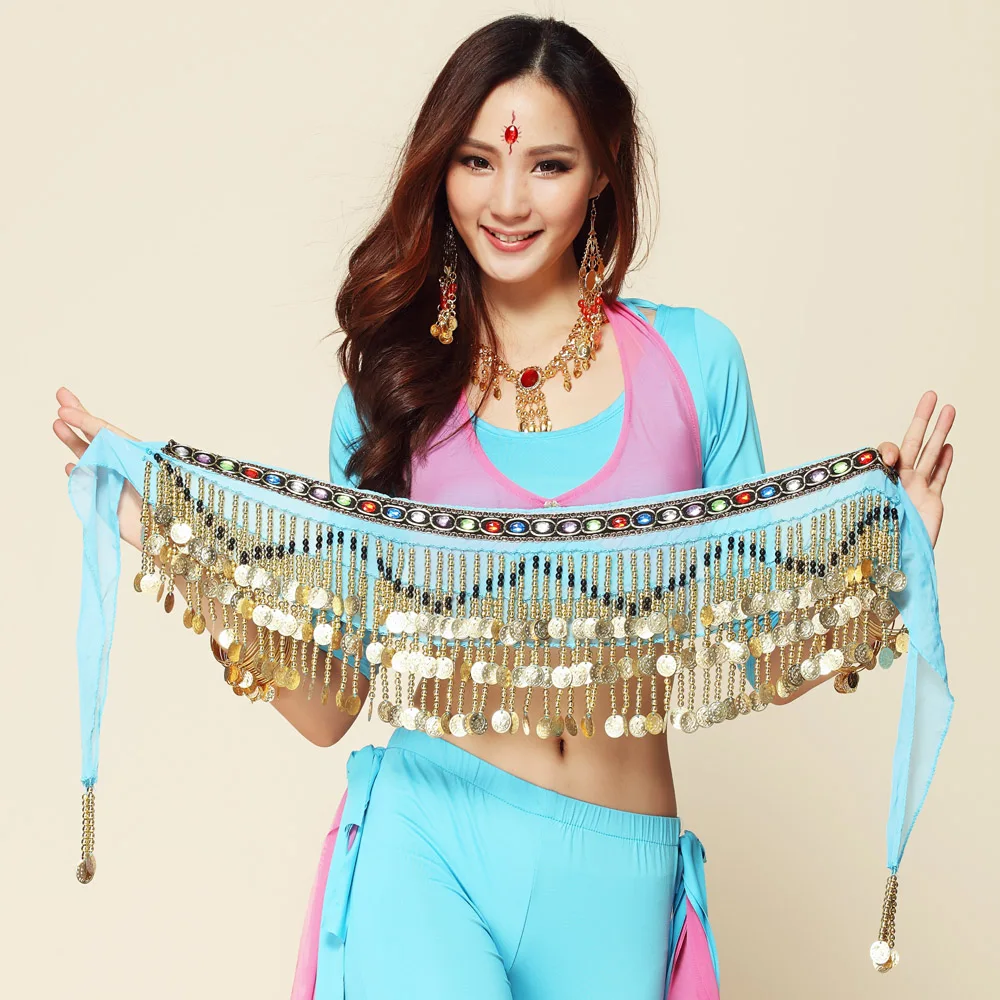 Buy Belly dance belt indian dance belly chain single row diamond beads belly