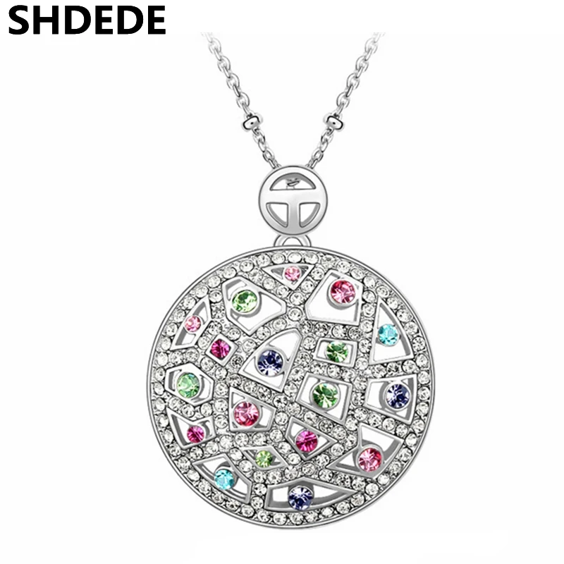 

18K Gold Plated Branded Design Luxury Crystal Necklace make with Swarovski Elements (5-Colors)