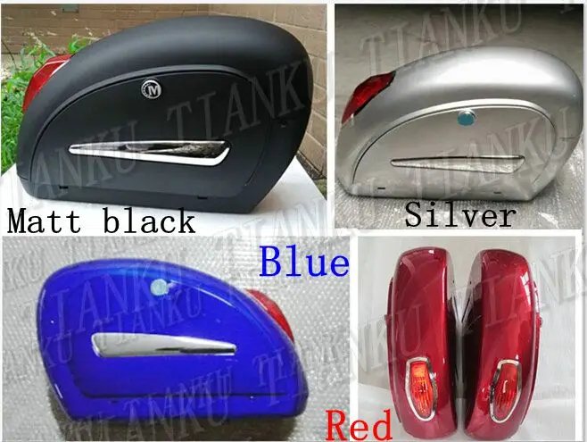 товар Motorcycle Hard Saddle Bags Trunk Lights Luggage For Kawasaki