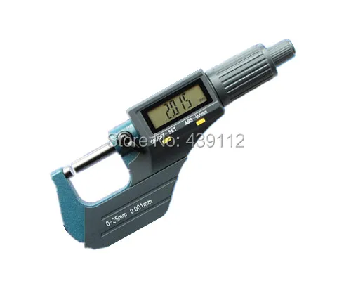 

Wholesale And Retail High-quality 0-25mm 2 buttons Electronic Digital Micrometer (0.001mm Resolution )
