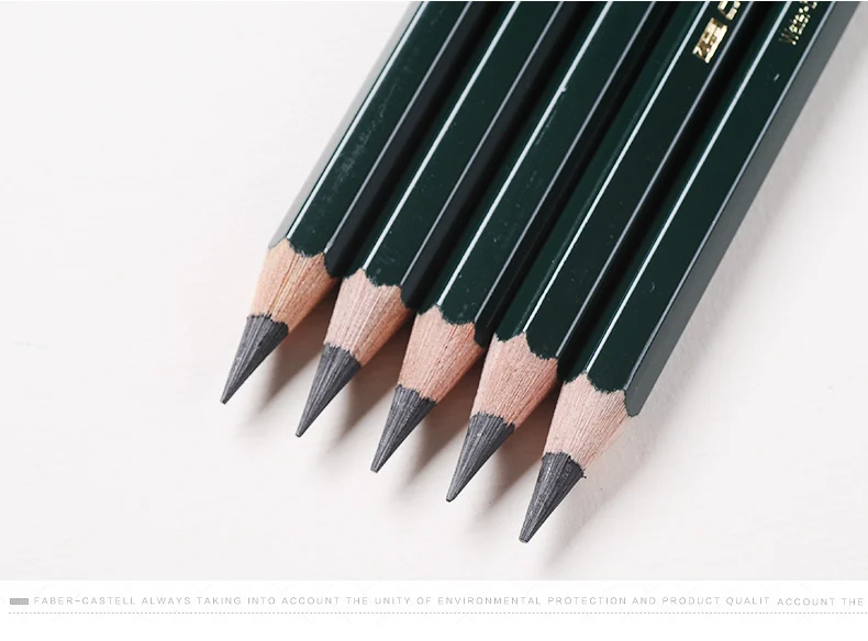 Lápis para a Escola Lápis de Desenho Faber Castel Caixa Pastel hb 2b 2 h Conjunto Lapiz Profissional Potloden Arte Suprimentos 16 Pçs - 12 lápis de desenho conjunto lapiz profissional potloden arte suprimentos