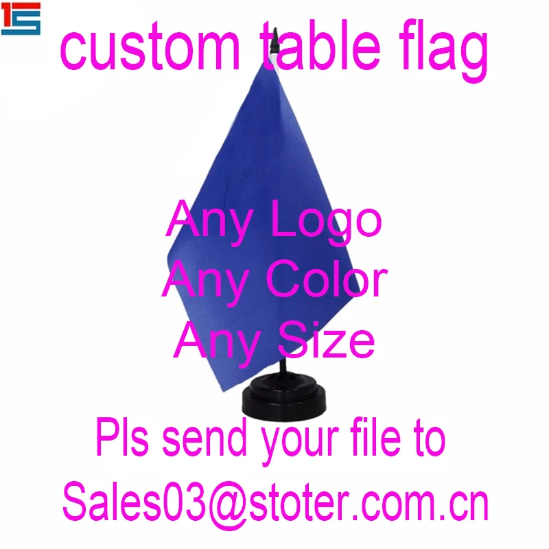 

Custom size Mini desk flag ,Custom table flag with plastic pole and black base