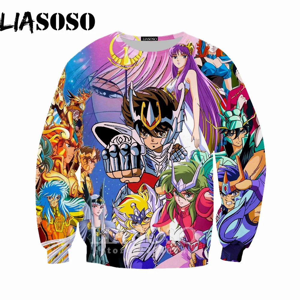 

LIASOSO episode zero Saga Gold Saint Seiya sweatshirt Knights of the Zodiac 3d printig long sleeve cosplay Anime zer05