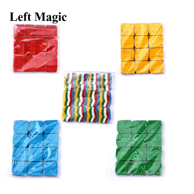 12PCS/Set Colorful Snowflakes Paper Magic Tricks Snow Storm Magic Paper For  Magic Show Magician Accessories