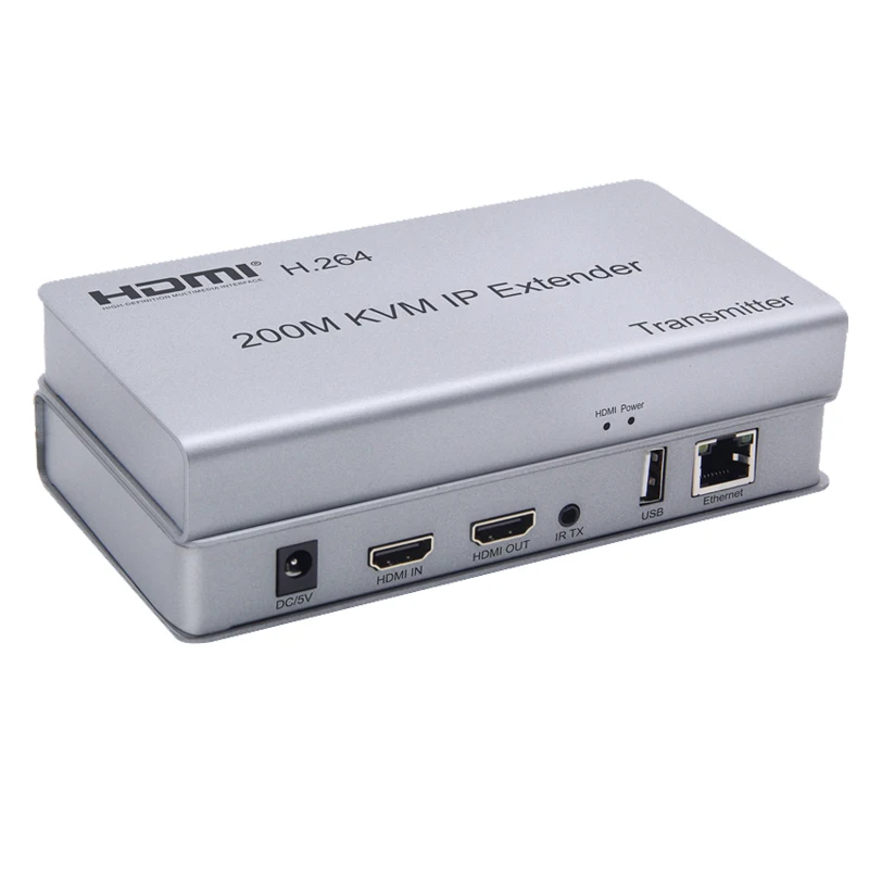 

KVM удлинитель 200 м HDMI-Совместимость с RJ45 сетевой кабель усиление передачи с USB интерфейсом мыши клавиатуры расширения