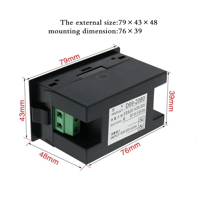 D69-2080 высокого качества liquid crystal цифровой дисплей Вольтметр частотомер головы
