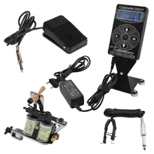 Набор для татуировки, электропитание, педаль, зажим, шнур, роторная машина, пистолет для боди-арта, шейдерный лайнер, профессиональные наборы, для начинающих художников