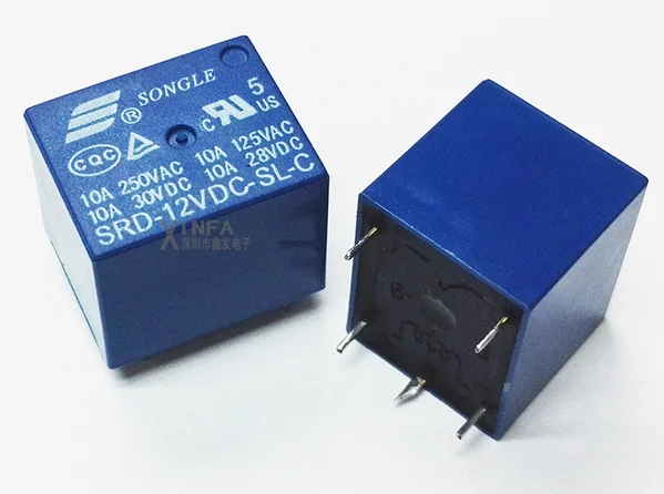 100% новое оригинальное реле мощности 50 шт./лот 12 В DC SONGLE SRD 12VDC SL C Тип печатной платы