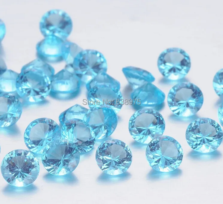 Wholesale light blue birthstones floating charms with round shape.in
