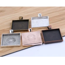 Reidgaller 10 шт. фитинг 25 мм квадратный кабошон основа diy пустая Камея Подвеска Установка лотки diy Украшения Ободок фурнитура