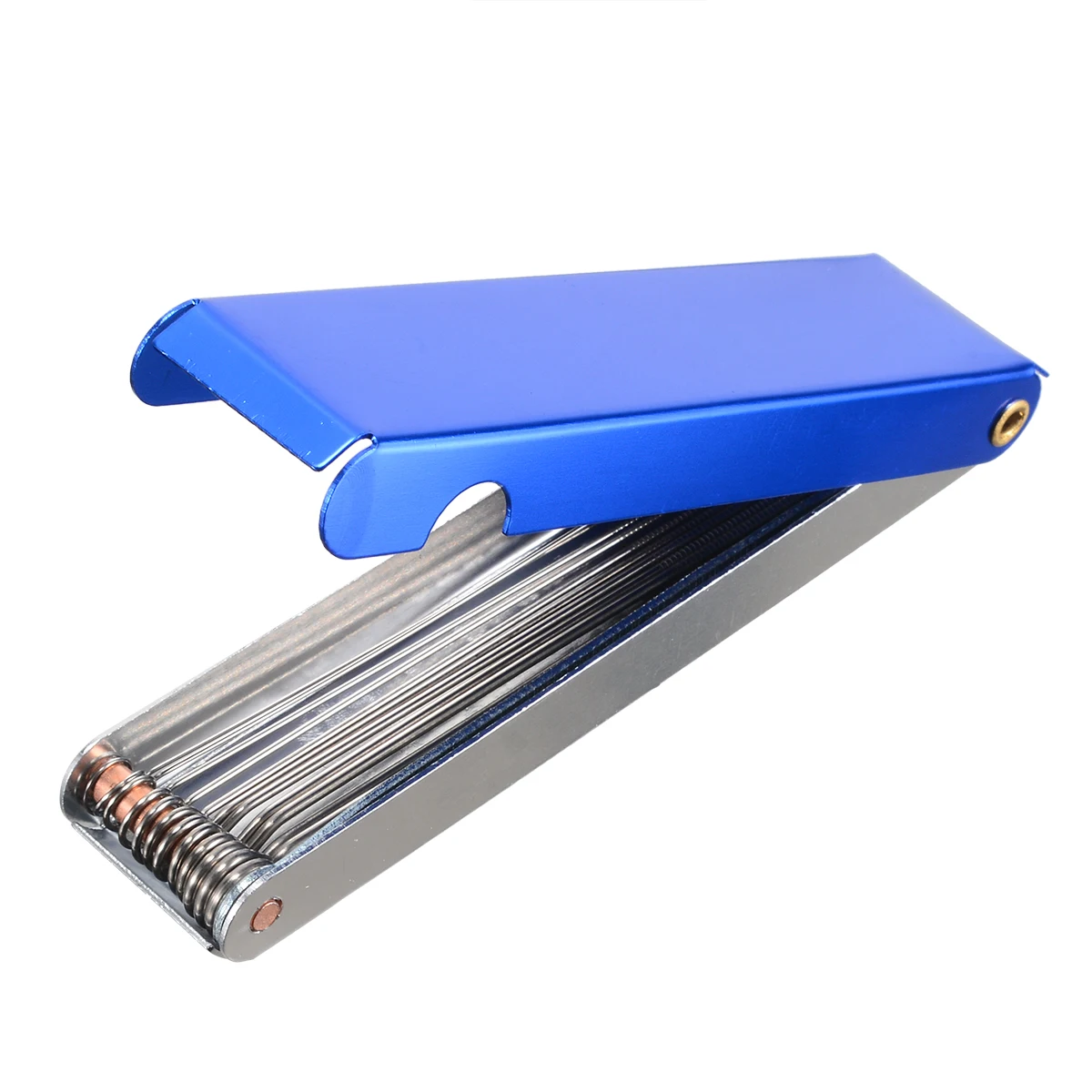 2pcs Stainless Steel Welding Torch Nozzle Tip Cleaner Tool 13 in 1 in Blue Welding Tip Cleaner Aluminum Case