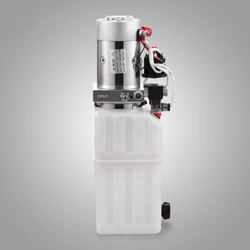

CAR LIFT,UNLOADING,CRANE,LIFTING, double Acting Hydraulic Pump 12v Dump Trailer -6 Quart plastic Reservoir for Dump Trailer