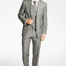 Лучшие продажи/индивидуальный заказ две кнопки светло-серый жениха смокинг с лацканами с острыми углами шафер Жених Для мужчин Нарядные Костюмы для свадьбы жених suitsweddin