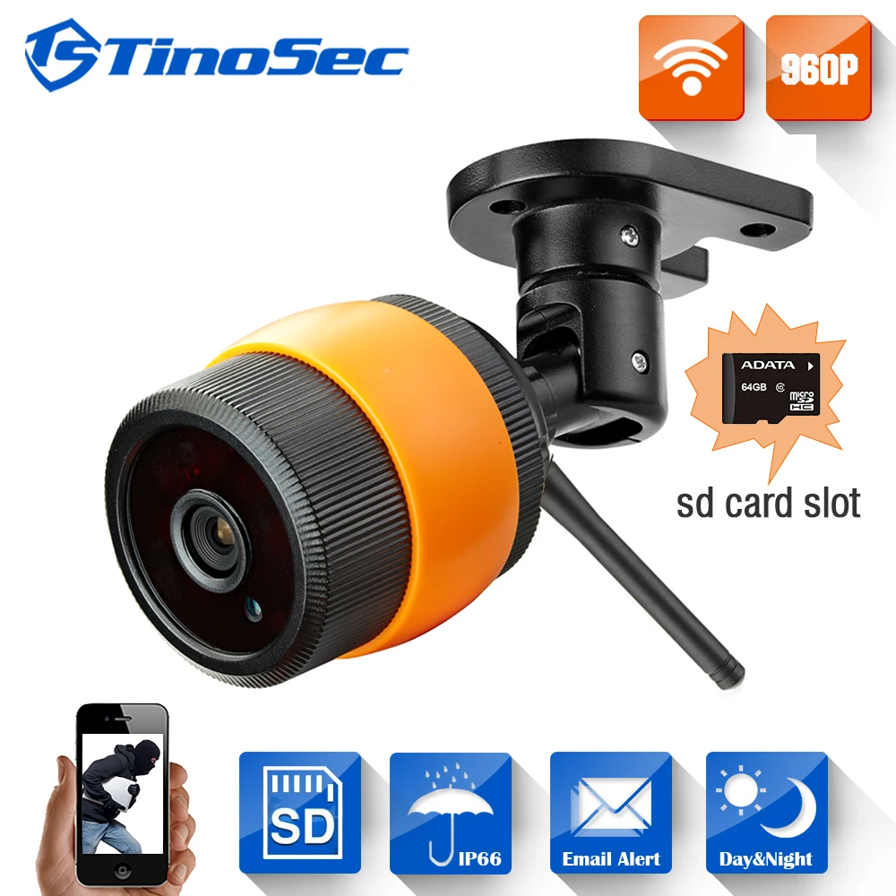 Wireless 960P IP Camera Metal Outdoor Waterproof 1.3mp Wifi Camera IR CUT Nignt Vision 1280*960P with TF Card Slot CCTV Camera