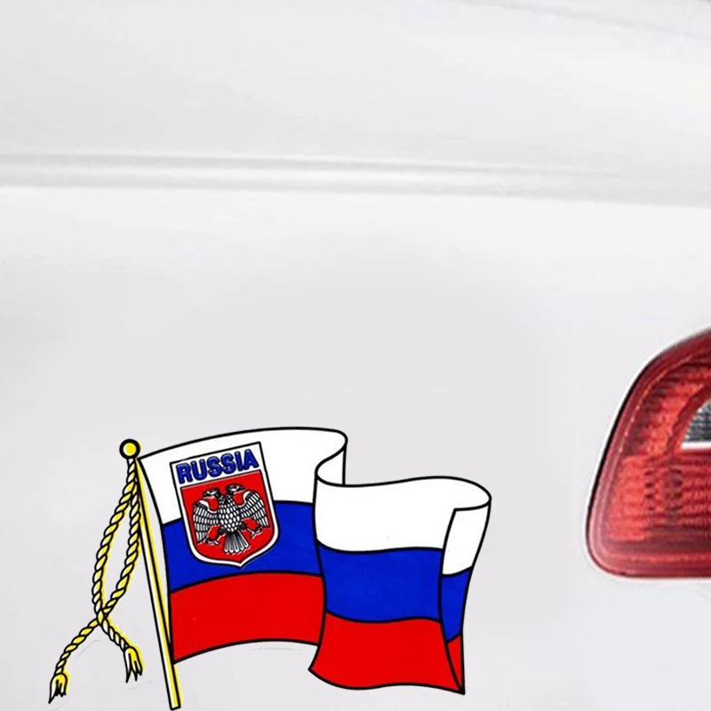 Наклейка для автомобиля с российским флагом 3D ПВХ пленка авто новый дизайн