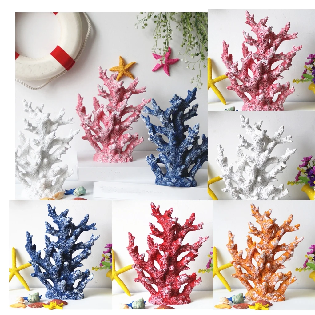 Sea Themed Reef Coral Aquarium Decor Corals Ornaments Fish Tank Underwater Decoration Pet Supplies  Artificial Coral Ornament