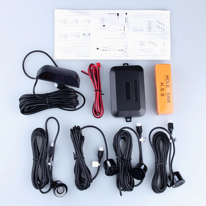 Pantalla LED 2018 sensores de aparcamiento para coche 4 Radars coche Parkmaster de aparcamiento radar detector de coches alarma Parktronic Pantalla LED 2018 sensores de aparcamiento para coche 4 Radars coche Parkmaster de aparcamiento radar detector de coches alarma Parktronic