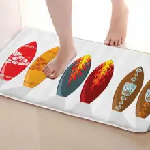 Коврик для ванной комнаты в стиле доски для серфинга, забавный Противоскользящий коврик для ванной, аксессуары для душевой занавески, соответствующие вашей душевой занавеске