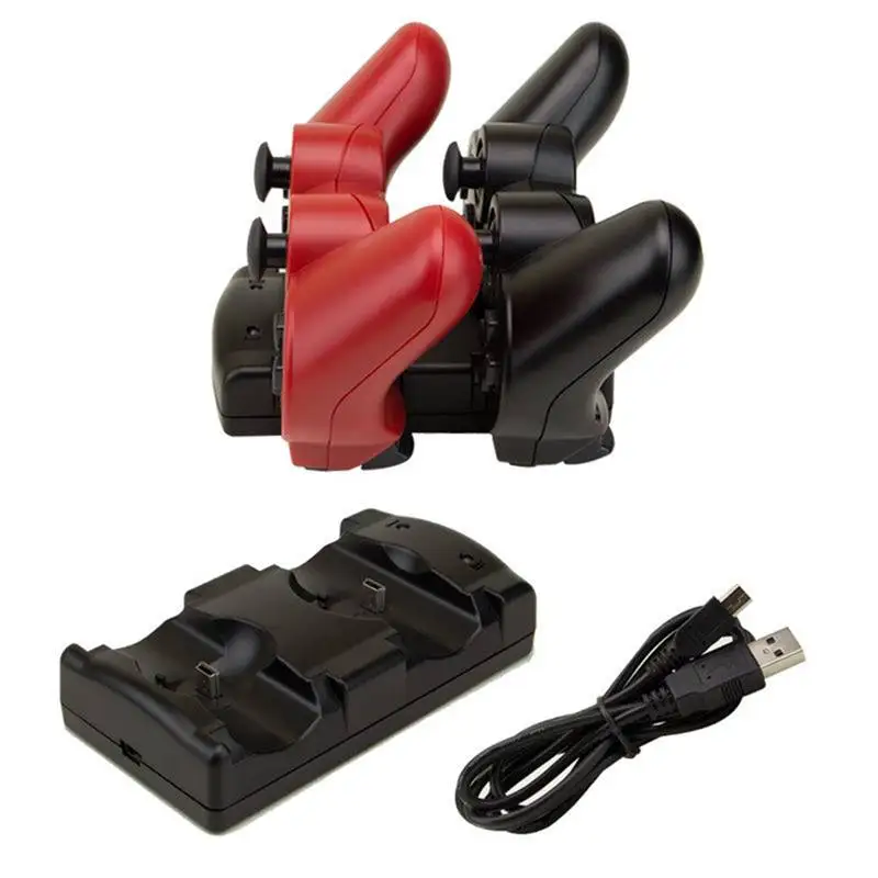 

2 in 1 Dual Charging USB Powered Game Dock Charger Station Gaming Stand Holder Mount For Sony PS3 Move Wireless Controller