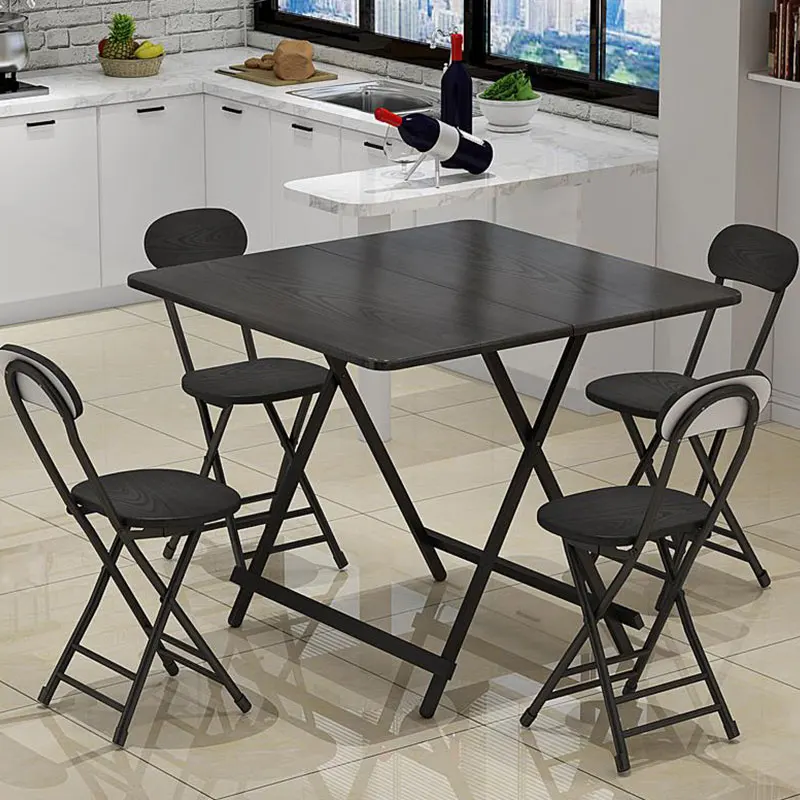 12%Foldable Coffee Dining Table Wood Living Room Furniture, Dining Room Home Furniture Outdoor Picnic Camping Table Reception