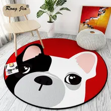 Круглый ковер с мультяшным котом