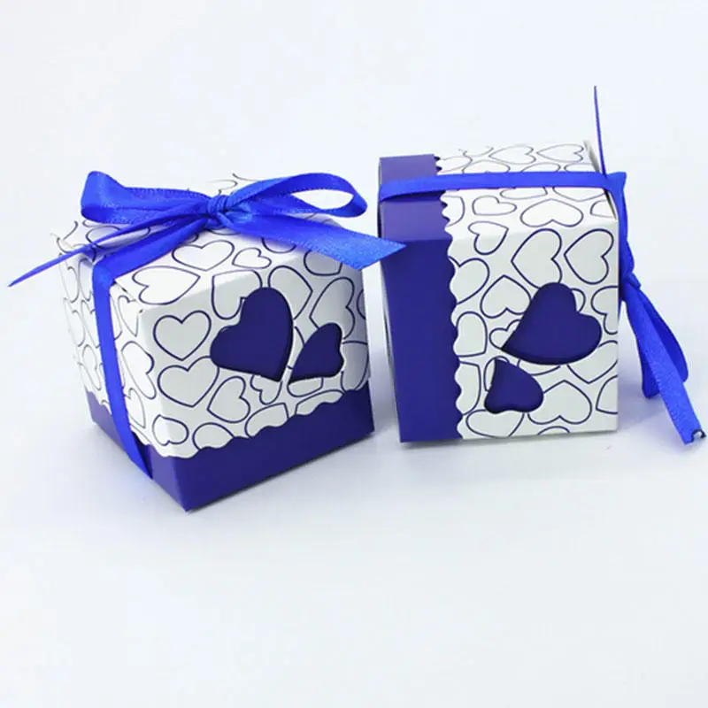 Распродажа 12 шт. вечерние коробки для конфет в форме сердца - Цвет: Фиолетовый