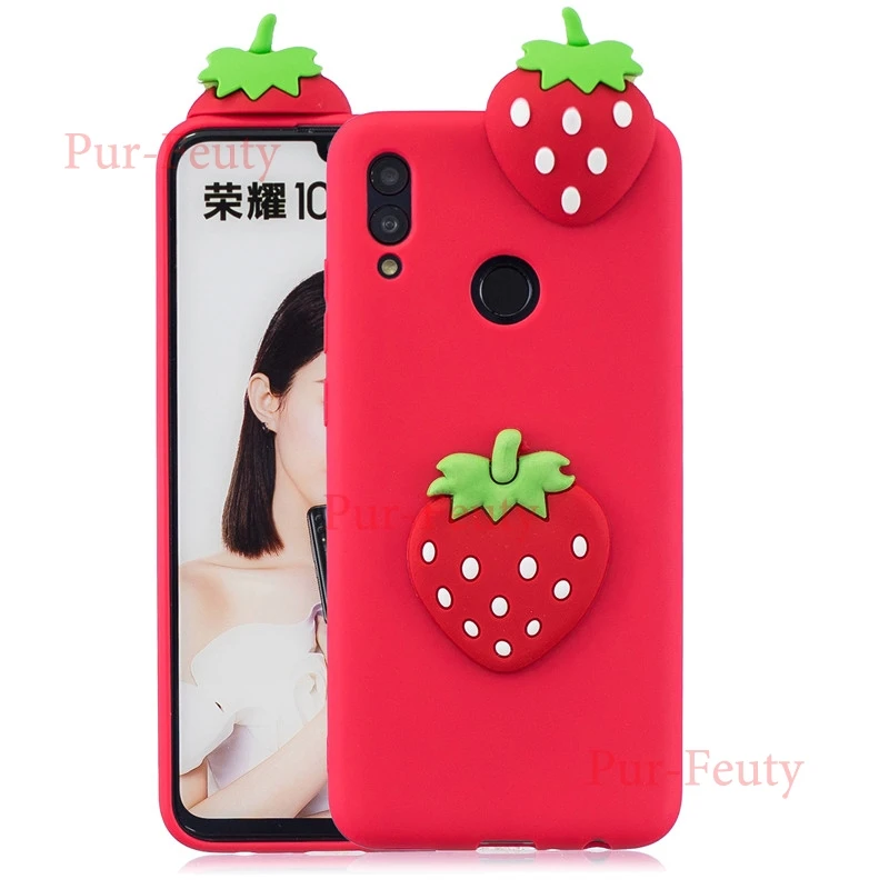 Q Чехол для huawei P Smart POT LX1 LX1AF LX3 милый 3D мороженое Единорог панда кактус фрукты мягкий Силиконовый ТПУ для Honor 10 Lite - Цвет: Q