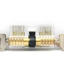 Ясно cutaway прозрачный двойной евро практика замок слесарь замка Инструменты обучение навык инструмент