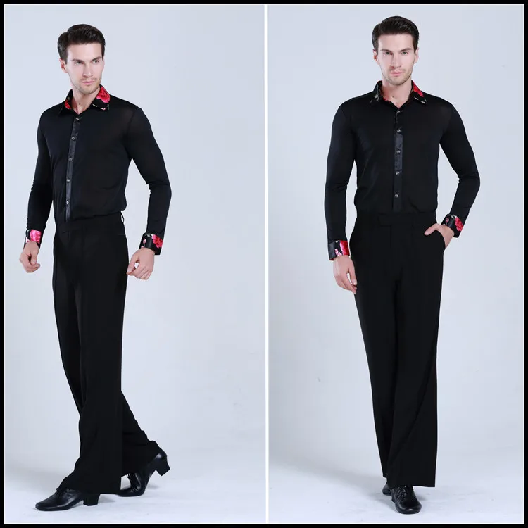 DB23596 mens latin dance shirt-12