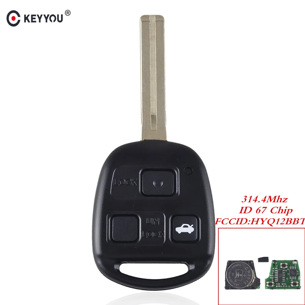 KEYYOU для Lexus RX350 RX450h RX400h RX330 EX330 2004-2010 дистанционный Вход зажигания питания брелок 3 кнопки HYQ12BBT 4D67 315 МГц