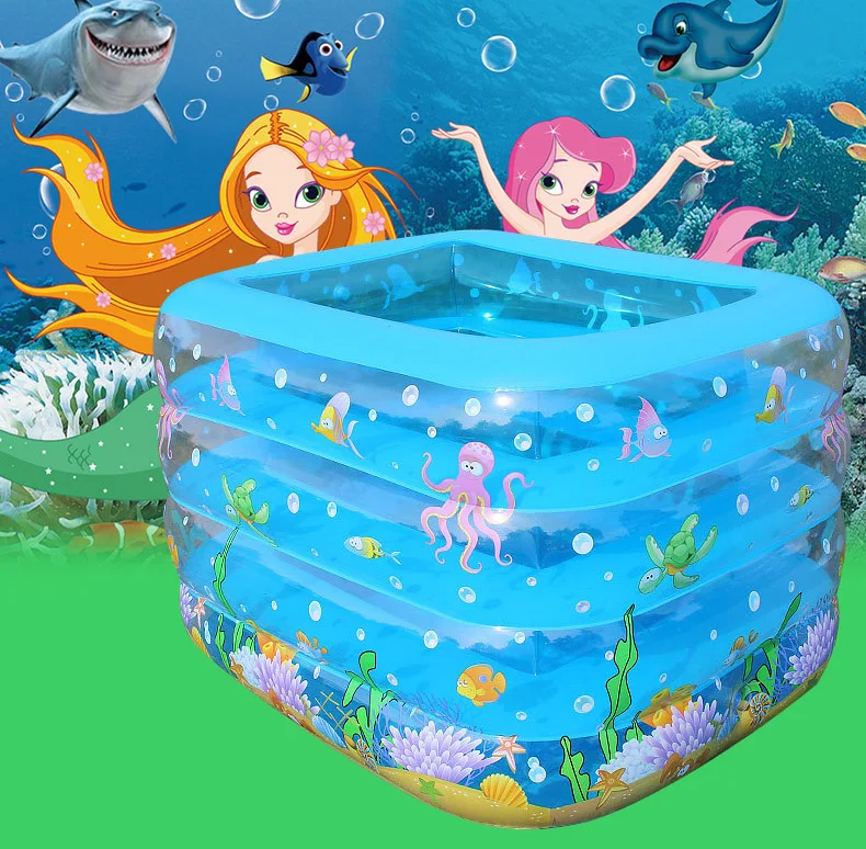 

Inflatable Baby Swimming Pool Portable Outdoor Children Basin Bathtub Home Use Paddling Pool Water Fun