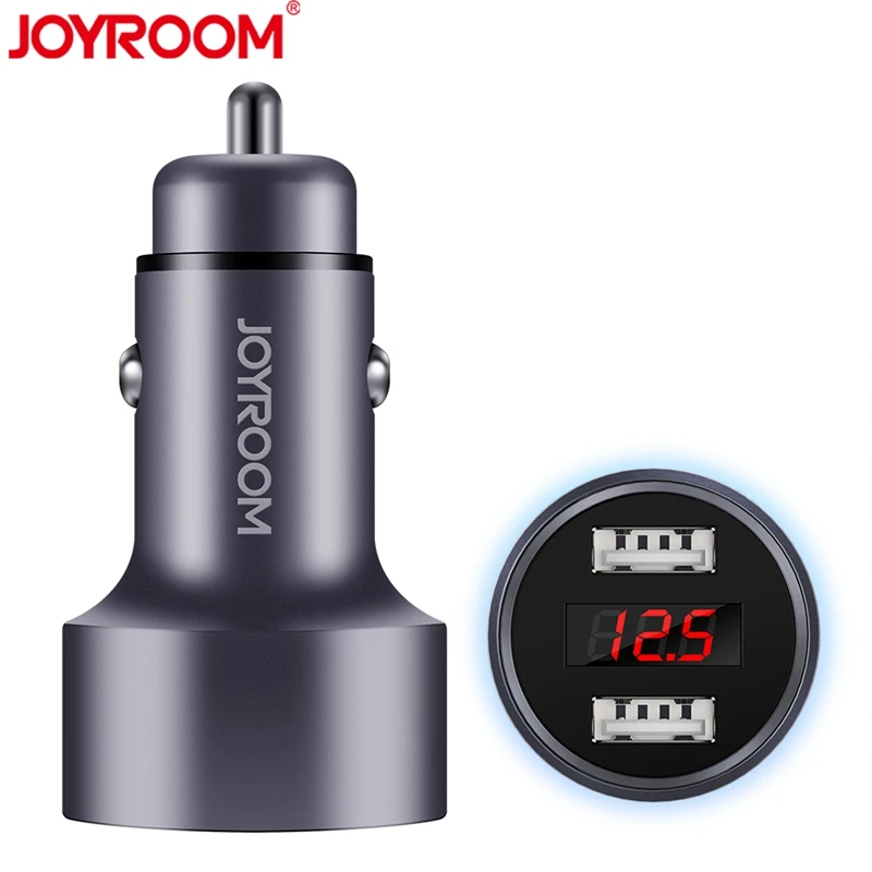 JOYROOM Car Charger Adapter Mobile Phone Car Charger Dual 2 USB Port 5V