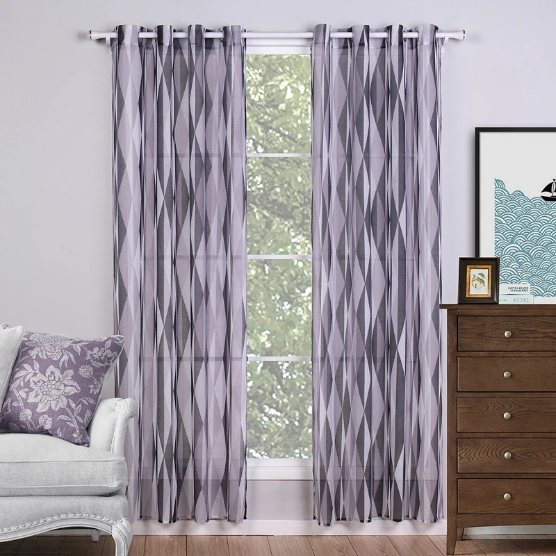 Decorative Geometric Curtain Europe Design Printed Curtain