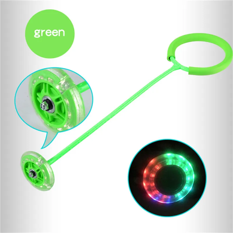 Flash прыгающее кольцо образования пропустить мяч-хоп-это Skipit Скакалка упражнения прыгающая игрушка мяч - Цвет: Зеленый