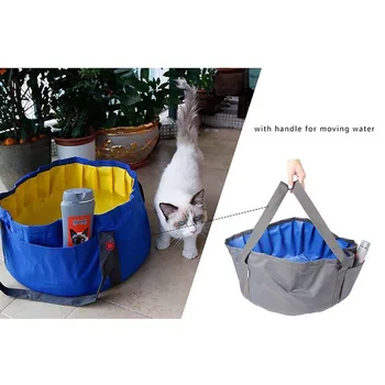 

Foldable Pet Swimming Pool Portable Dogs Cats Bathing Tub Collapsible Pet Pool Bathing Tub PVC Pool for Small Sized Dogs Pets
