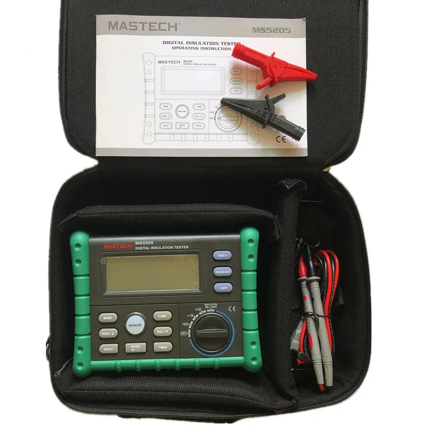 Высокоточный цифровой тестер изоляции Mastech MS5205 Мегаомметр 100 0 ГГц постоянный ток