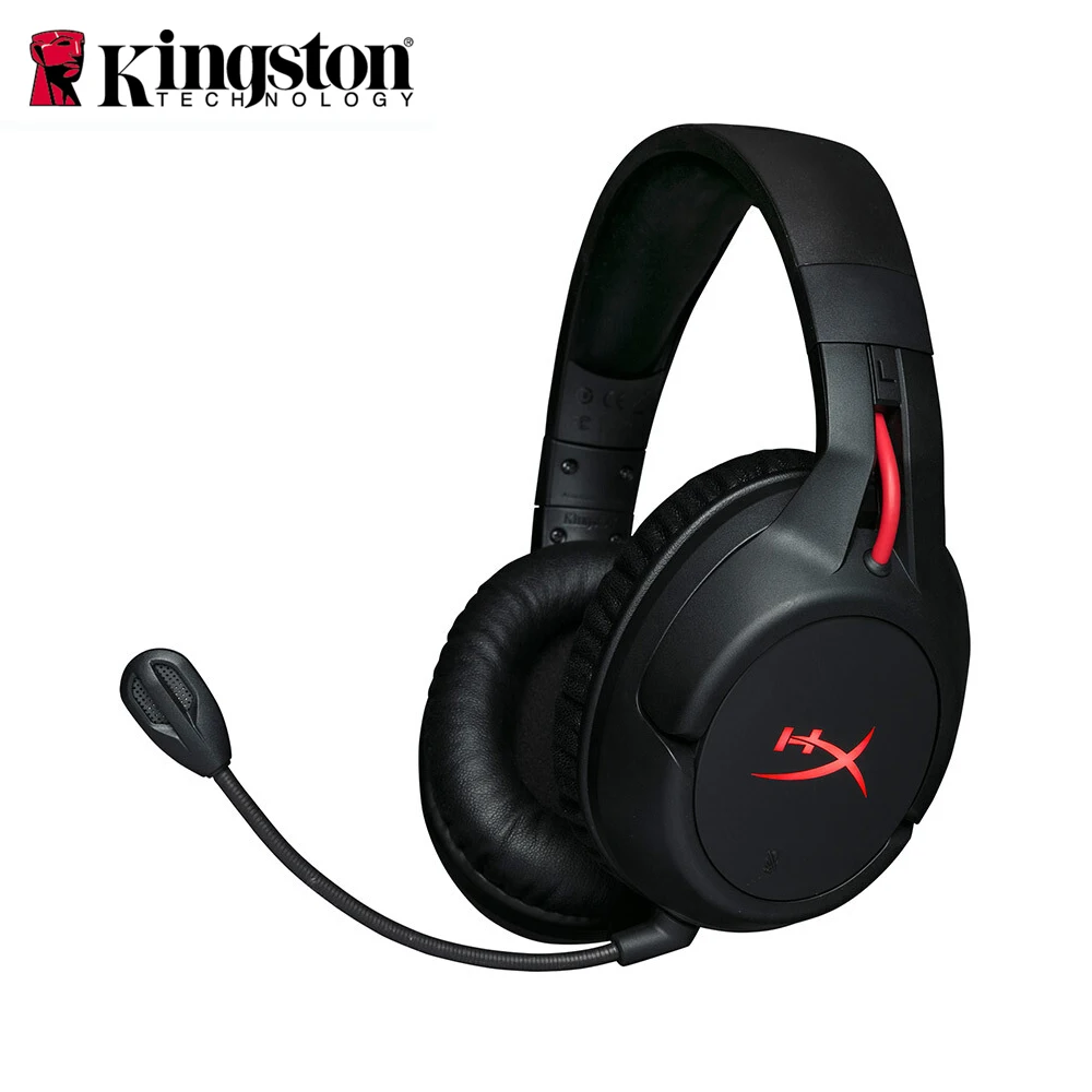 

Kingston HyperX Wireless Headphone Cloud Flight Gaming Headset LED Lighting Effects Detachable Mic For PC PS4 Mobile Earphones
