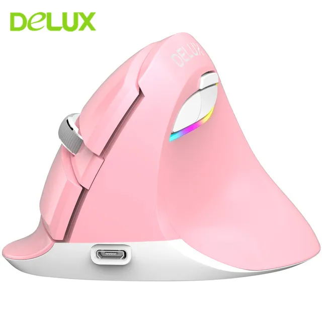 Best Offers Delux M618 Mini Bluetooth 4.0+2.4G Wireless Vertical Mouse 4 Gear DPI RGB Ergonomic Rechargeable Mice for Laptop PC Gaming Mouse Best Offers Delux M618 Mini Bluetooth 4.0+2.4G Wireless Vertical Mouse 4 Gear DPI RGB Ergonomic Rechargeable Mice for Laptop PC Gaming Mouse
