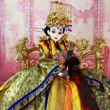 14″ Handcrafted Collectible Chinese Dolls Vintage Empress Wu Zetian Doll High-end BJD Girl Dolls Christmas Gifts Toys