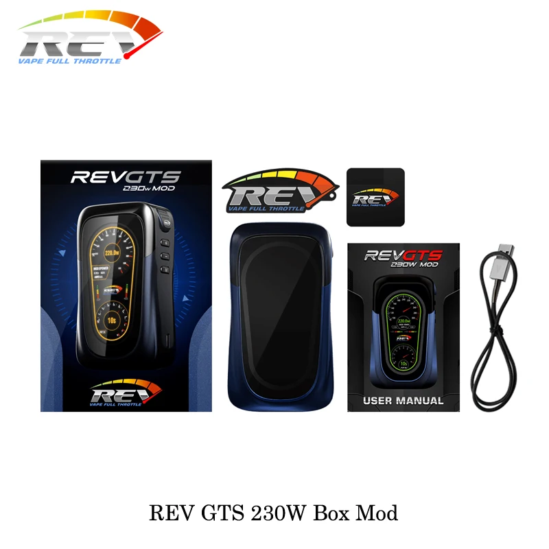 

Electronic Cigarettes REV GTS 230W Temperature Control Box Mod Dual 18650 battery Vape VS eleaf istick pico mod box vaporizer