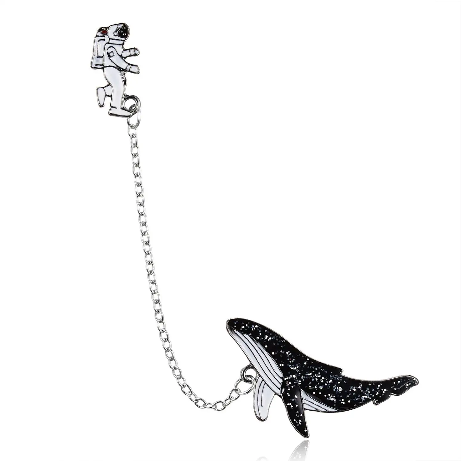 Rinhoo высокое качество астронавт киты рыба Мультяшные Броши для женщин и мужчин Животное кисточкой Красивые шпильки нагрудные значки модные ювелирные изделия подарок - Окраска металла: 1