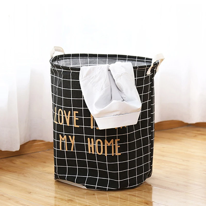 Folding Laundry Basket Cartoon Storage Barrel Standing Toys Clothing Storage Bucket Laundry Organizer Holder Pouch Household