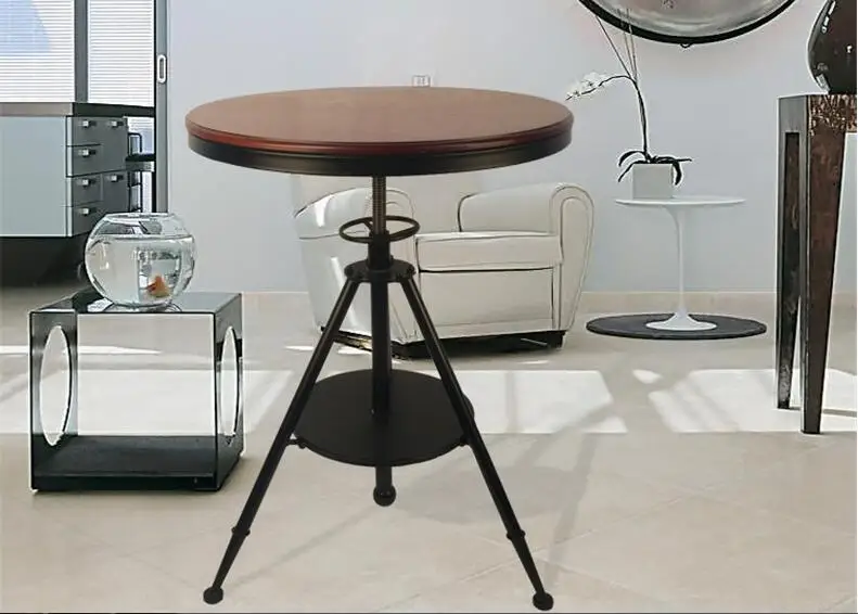 55*(60-75)CM Adjustable height Coffee Tables Side Table Round Bar desk