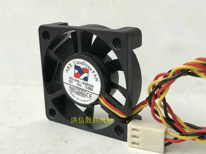Оригинальный ARX 4010 FD1240 A3033A DC12V 0.09A 3 проводной 4 см бесшумный вентилятор|silent fan|4cm fanfan