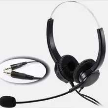 Проводной стерео окружении наушников С микрофоном Позолоченные 3.5 мм разъем микрофона гарнитура для ПК портативный компьютер skype игры