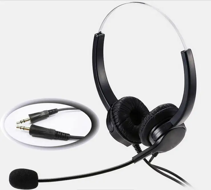 Wired Stereo Surrounded Earphone Headphone With Microphone Gold Plated 3.5mm Plug MIC Headset