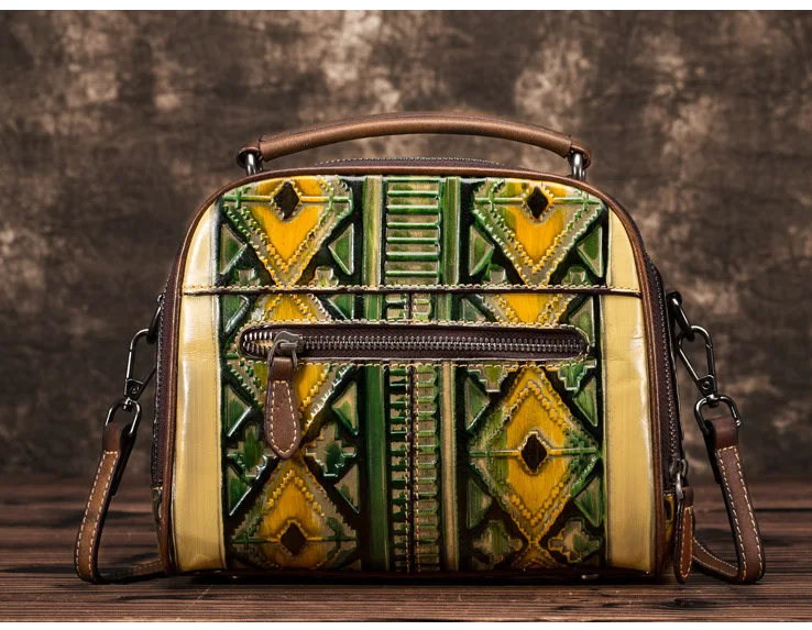 Для женщин Леди Сумочка из натуральной кожи сумка цветы тиснением Crossbody Сумка Высокое качество теплые женские Курьерские сумки