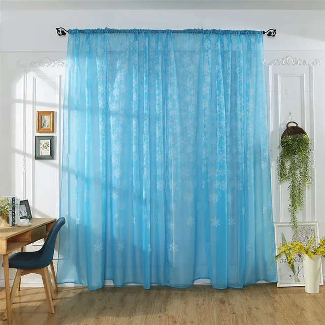 New Christmas Snowflake Voile Curtain 100x200cm 1pc Window New Christmas Snowflake Voile Curtain 100x200cm 1pc Window Tulle Treatment Drape Valance 11 Color
